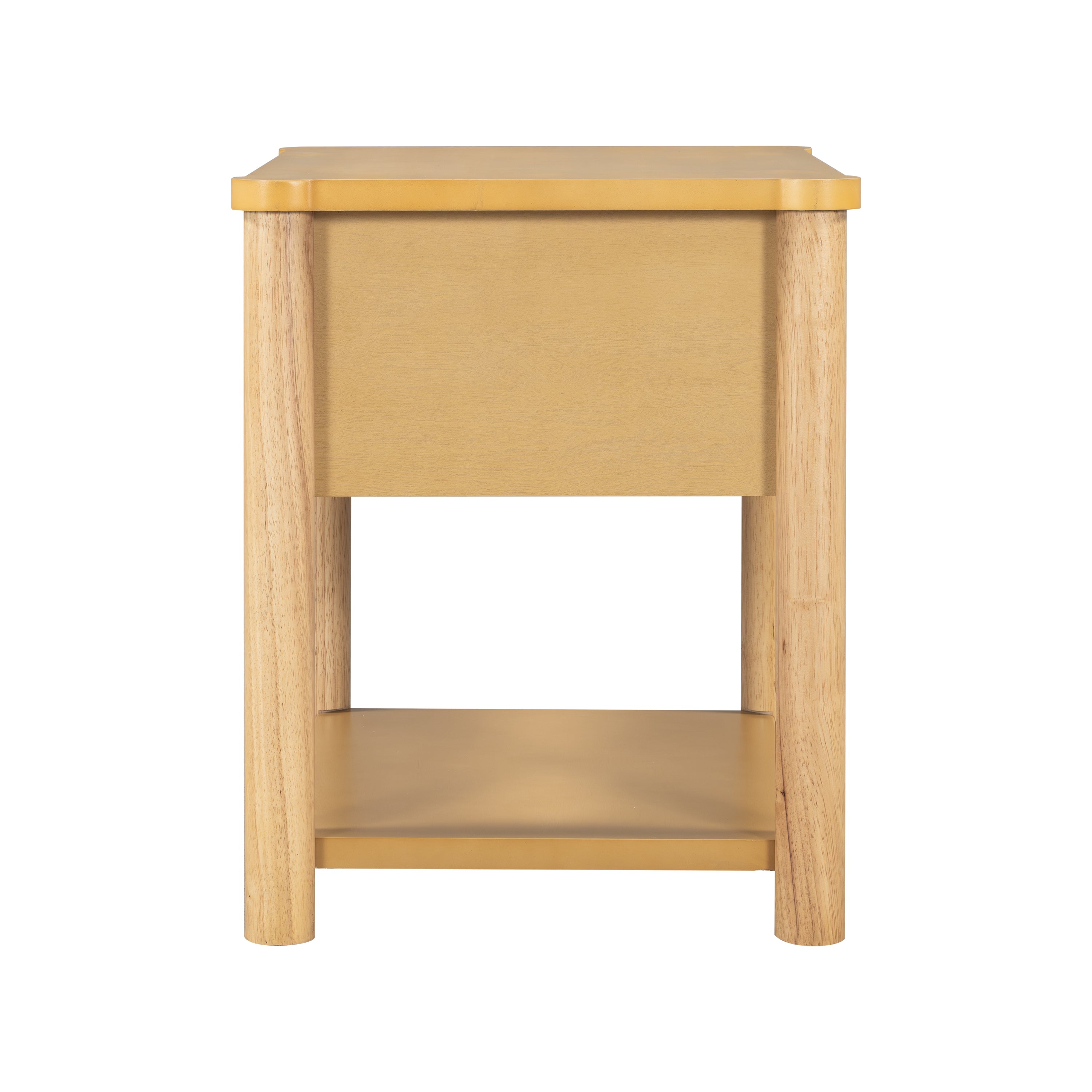 Modern Queen Bed Frame Set with 2 Nightstands - Beige Wood