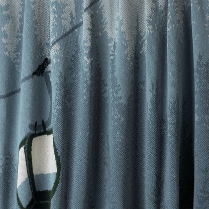 Alpine Lift - Cotton Sustainable Knit Throw Blanket