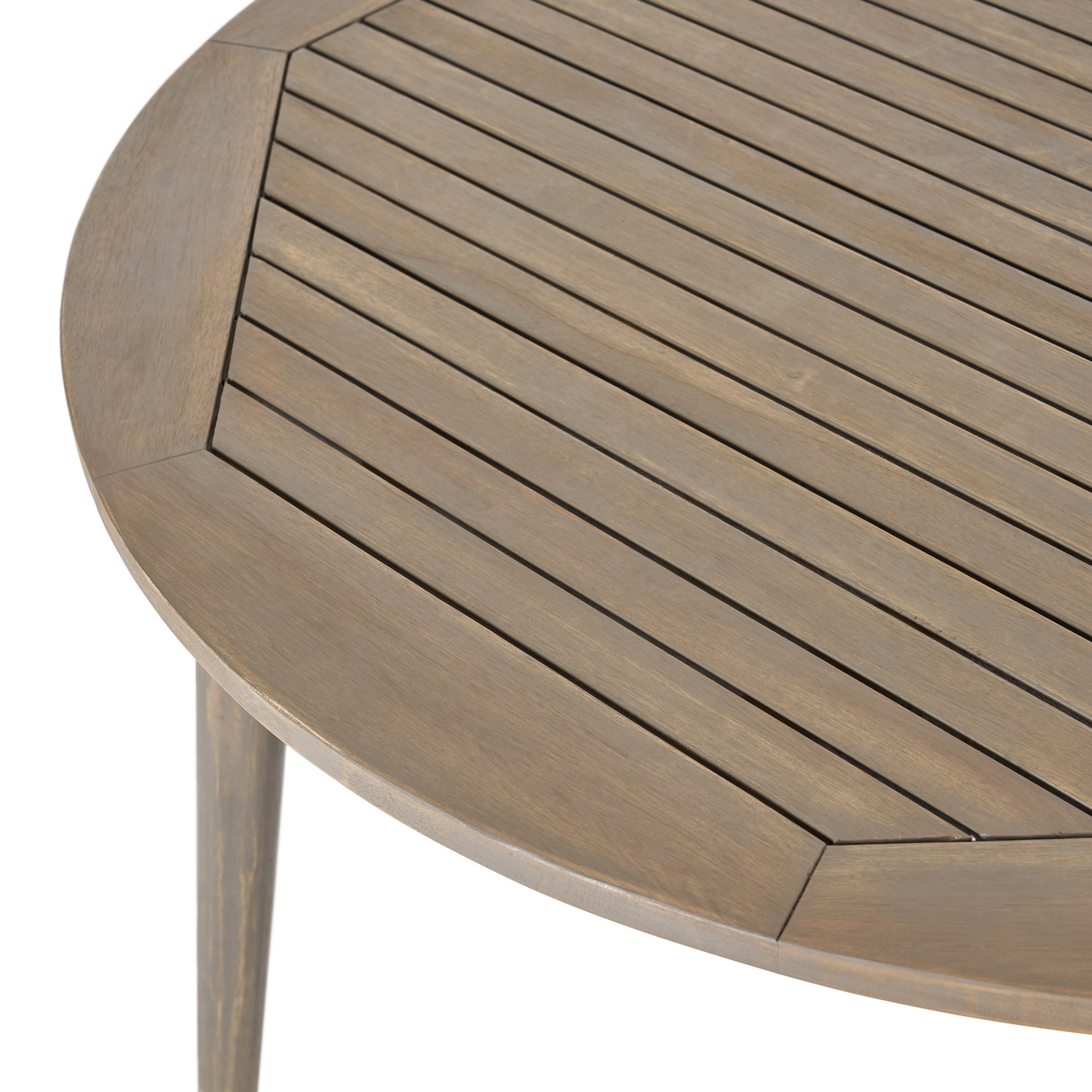 STAMFORD 47" Outdoor Dining Table - Grey Acacia Wood