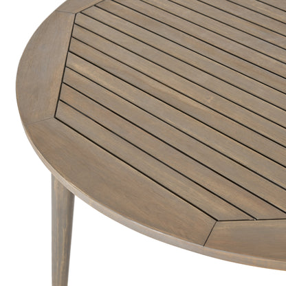 STAMFORD 47" Outdoor Dining Table - Grey Acacia Wood