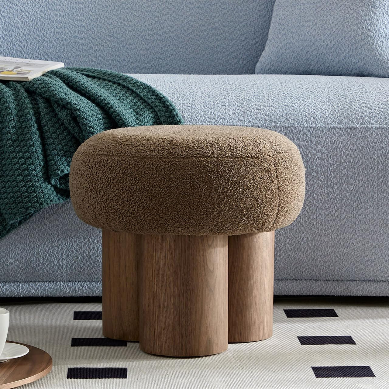 Brown Mushroom Stool Ottoman Footrest