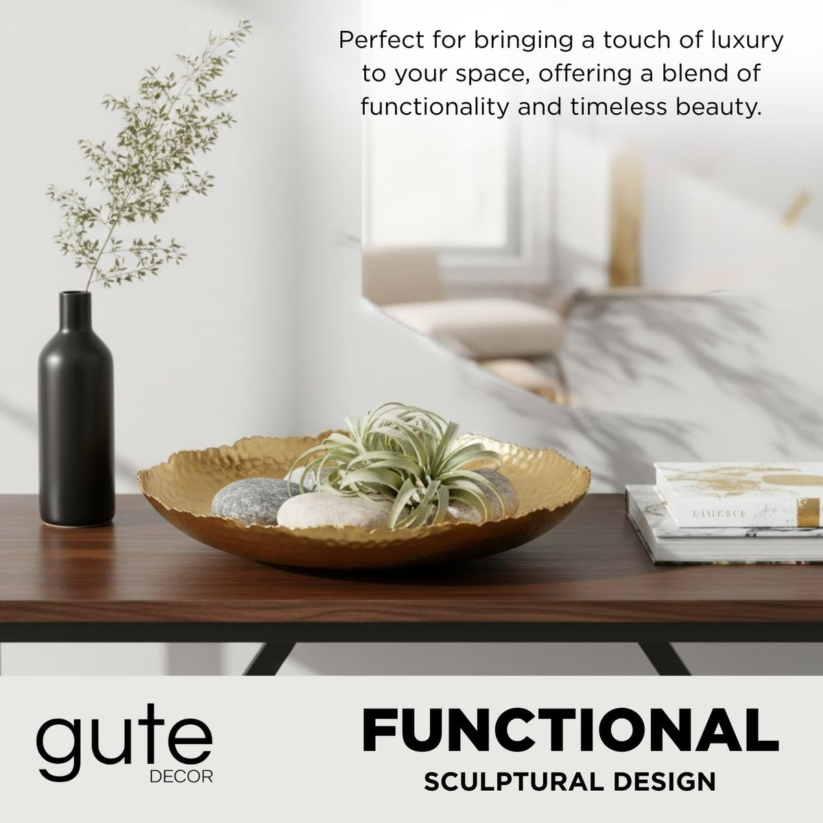 Gold Hammered Decorative Bowl