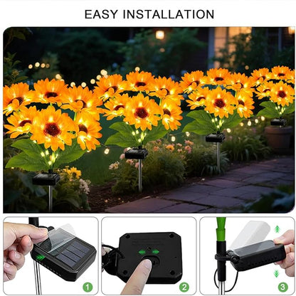 Sunflower Solar Lights - 4 Pack