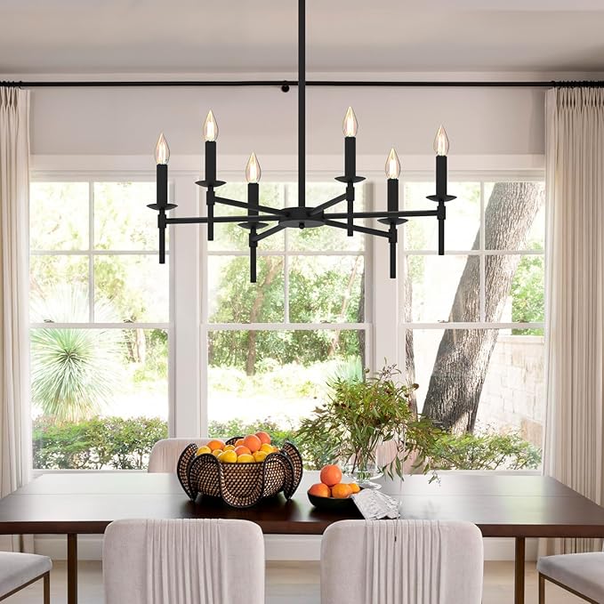 Black LED Modern Chandelier