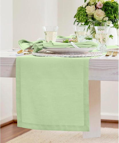 100% Pure Table Runner - 14 x 48 Inch, Lettuce Green