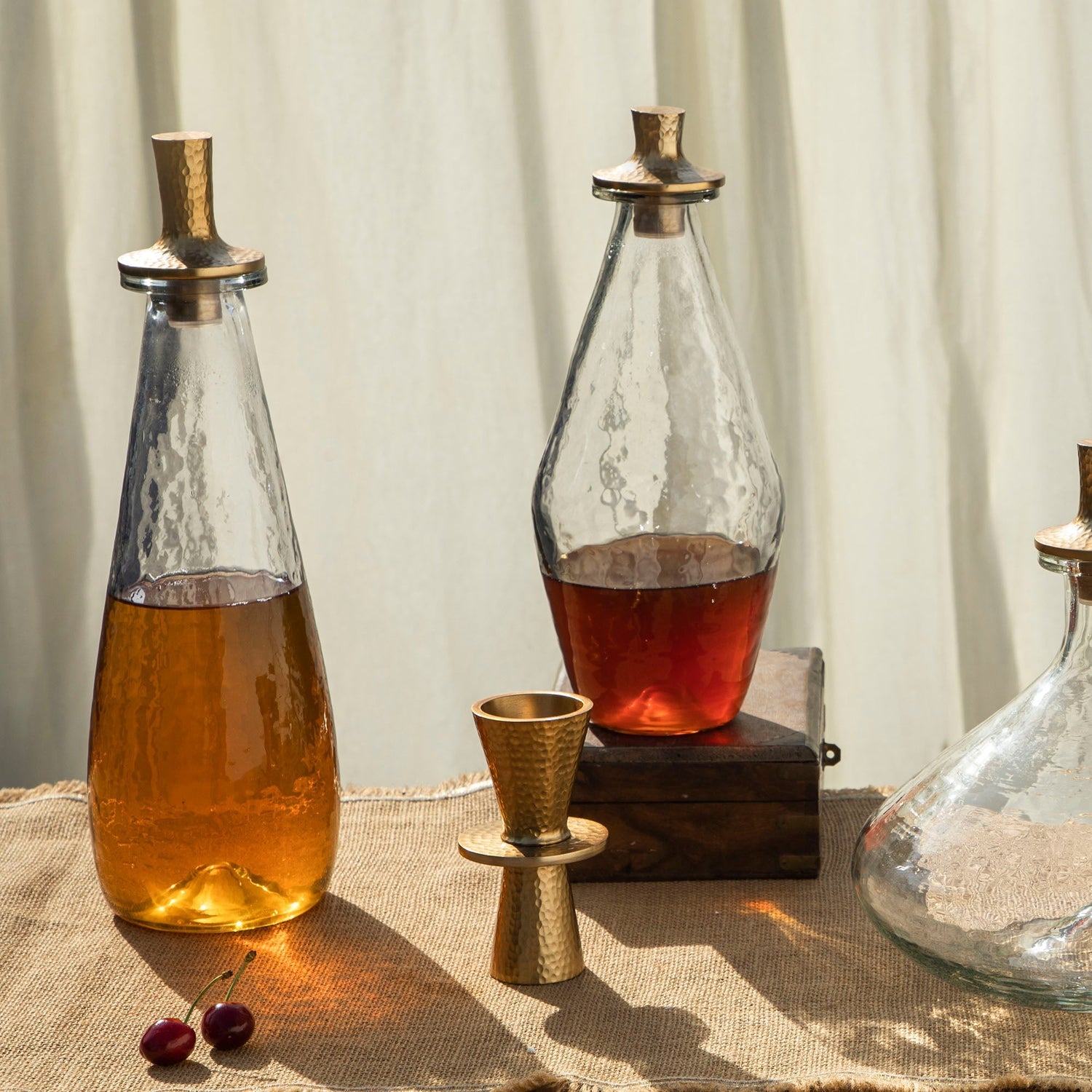 Pebbled Decanter Tall