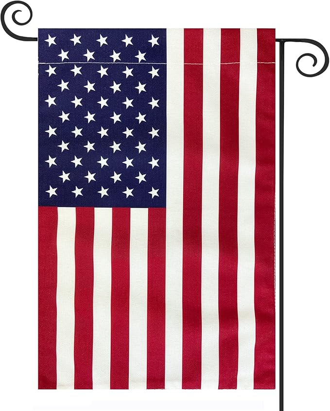 American Flag Garden Decor - 12 x 18