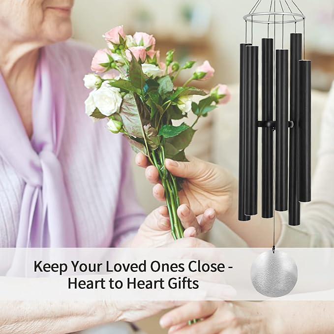 ASTARIN Deep Tone 45 Inch Wind Chime - Black