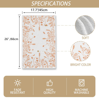 Orange Fall Harvest Kitchen Towels - Set of 2