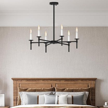 Black LED Modern Chandelier