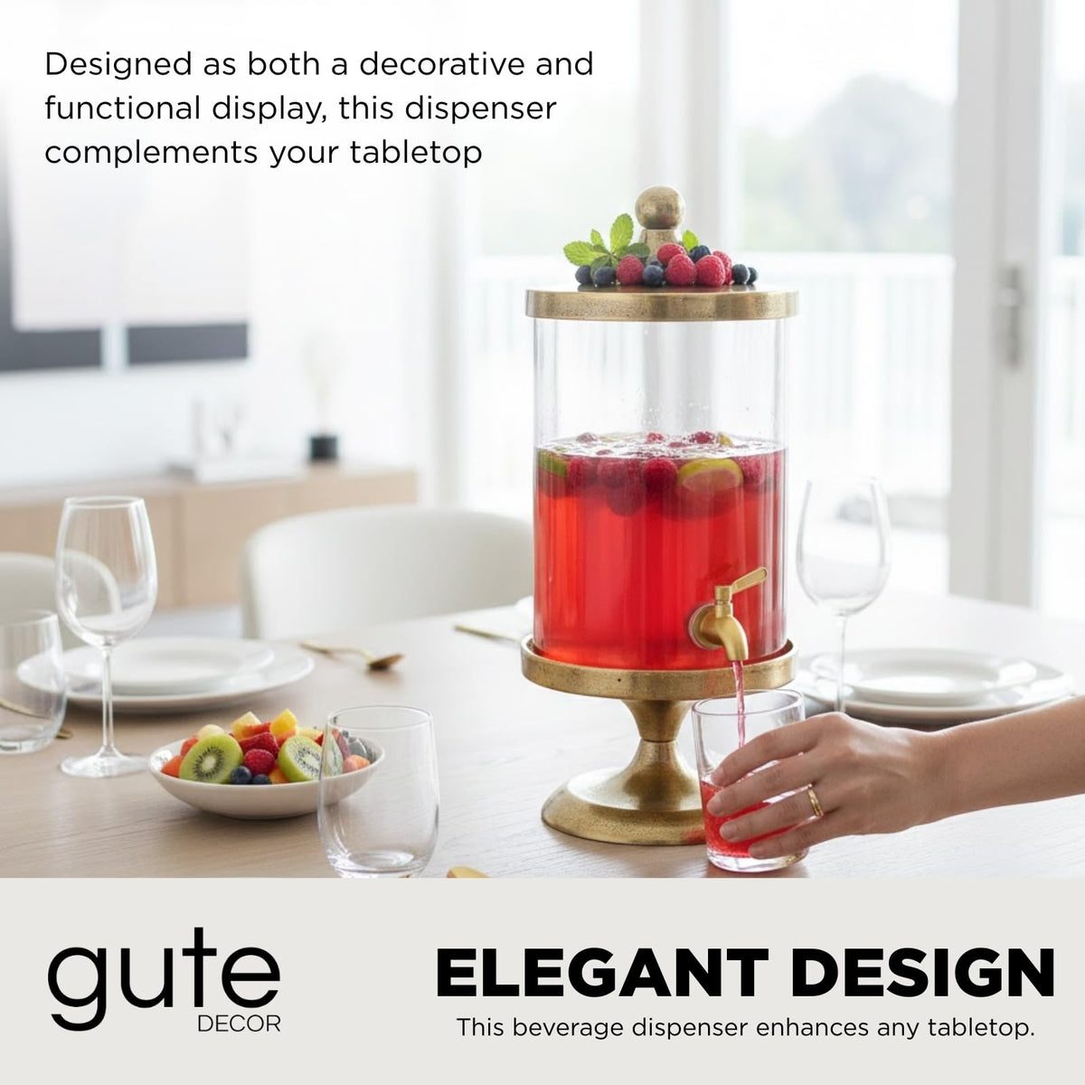 3 Gallon Beverage Dispenser  20.1"