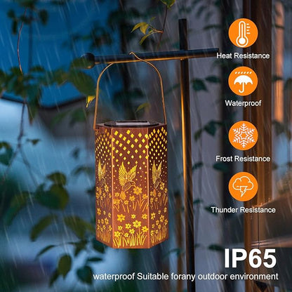 2 Pack Hummingbird Solar Lanterns