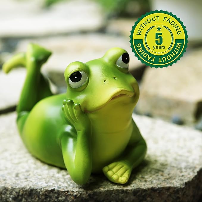 Frog Figurine Garden Decor - Set of 3