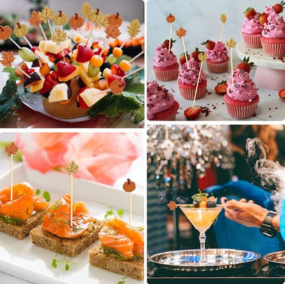 Fall Cocktail Picks - 100 Count, Assorted
