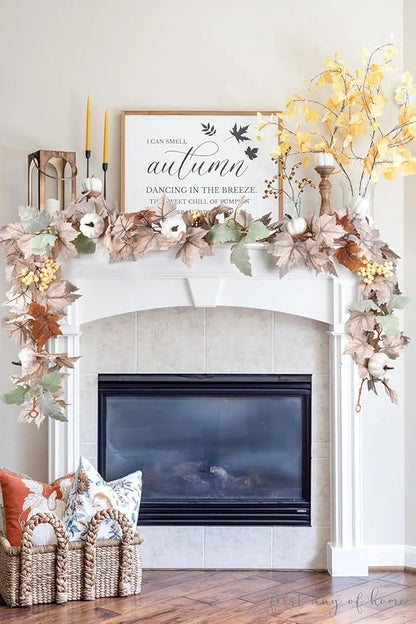 Muted Fall Maple Leaf Garland - 6Ft