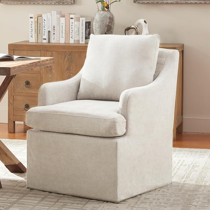 Beige Upholstered Dining Chairs - Set of 2