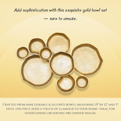 Cluster Decorative Bowls - Bright Gold/Brass