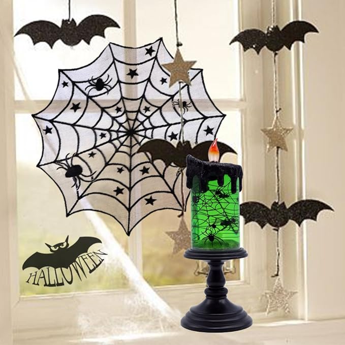 Battery Operated Spooky Green Flameless Halloween Tornado Candle