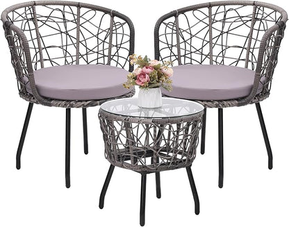 Kromax 3 Piece Bistro Set in Grey