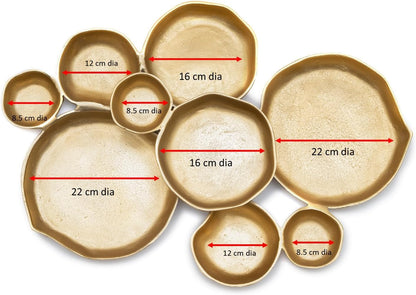 Cluster Decorative Bowls - Bright Gold/Brass