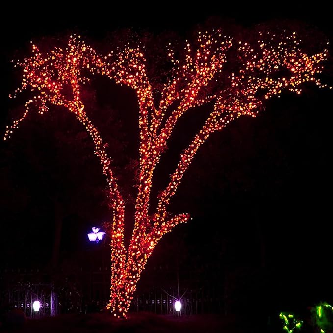 100FT Connectable String Lights with 8 Lighting Modes - Orange