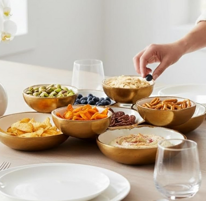 Cluster of 9 Round Serving Bowls