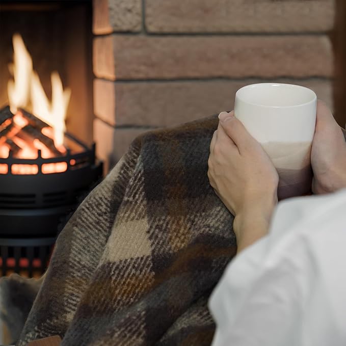 Brown Plaid Cozy Throw Blanket - 50" x 60"