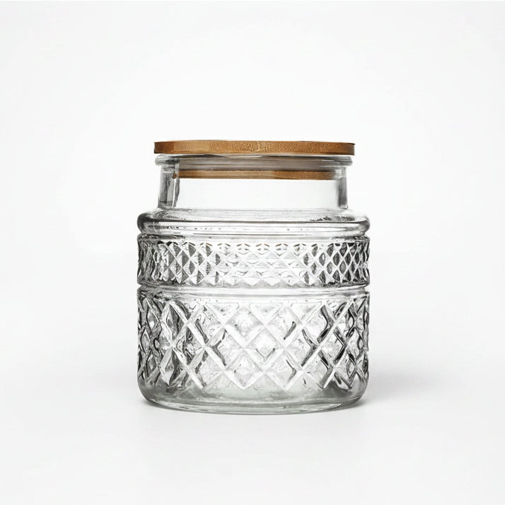 Glass Storage Jar with Bamboo Lid - 38oz