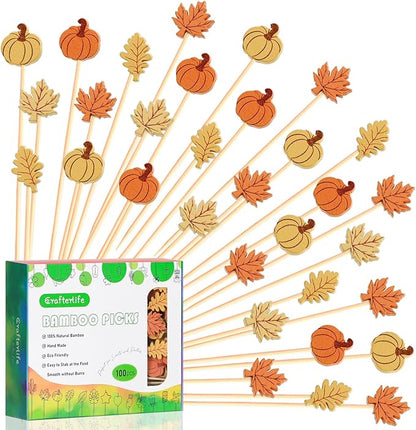 Fall Cocktail Picks - 100 Count, Assorted
