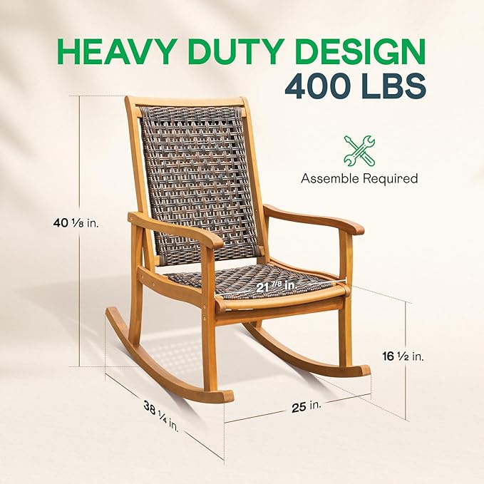 Idzo Wicker Rocking Chairs - 2 Piece Set