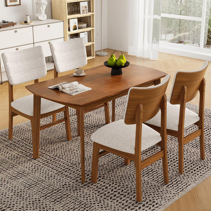 Solid Wood Dining Set For Small Spaces  - 5 Pc Set