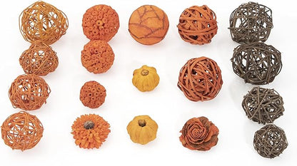 Fall Vase Filler - Mini Pumpkins/Orbs in Orange