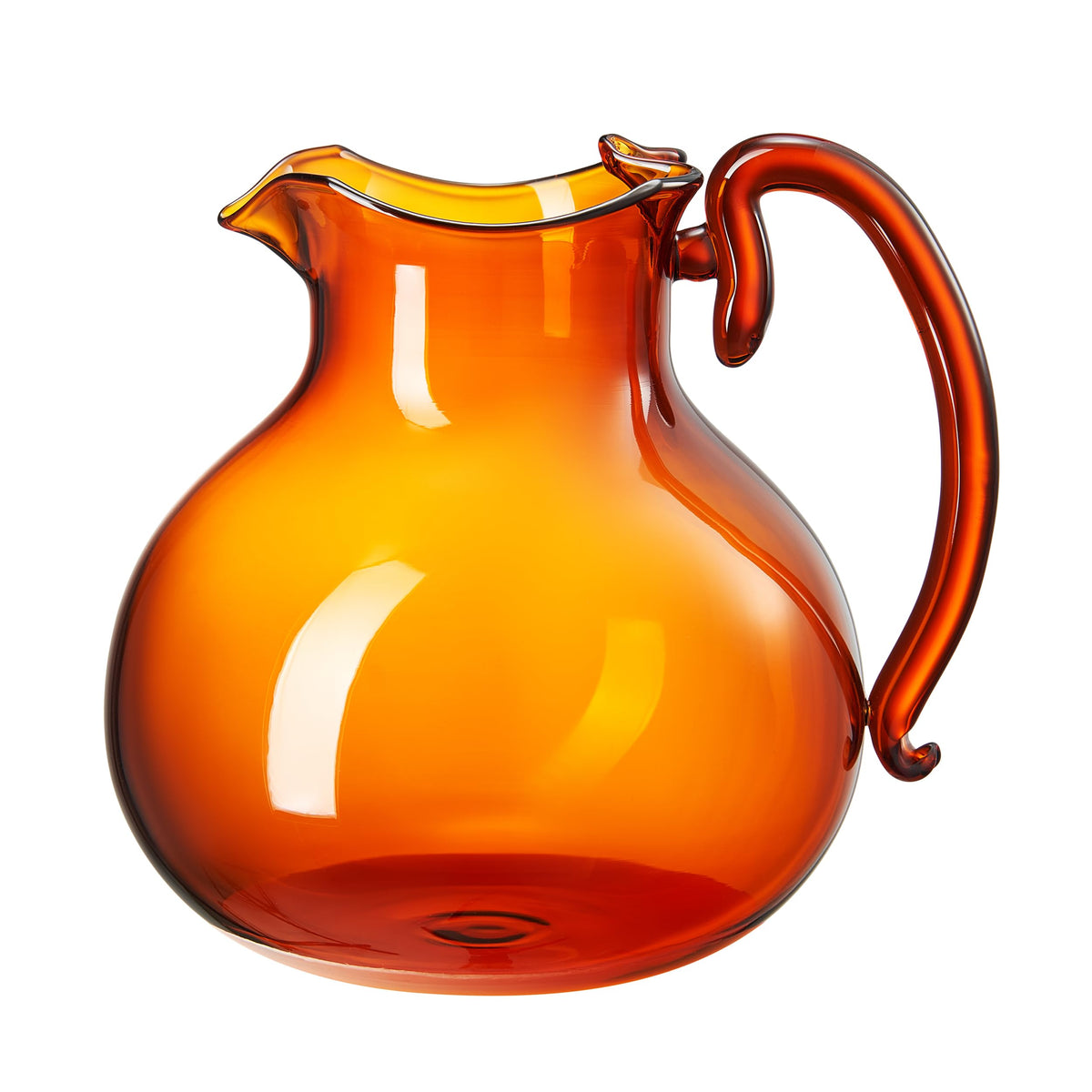 Handmade Artisan Venetian Pitcher 750ml - Amber