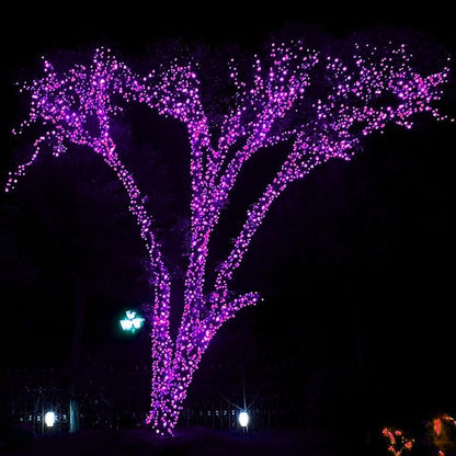 Halloween 300 LED Connectable String Lights with 8 Lighting Modes - Indoor/Outdoor, Purple