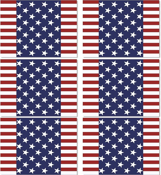 Set of 6 Plastic Placemats - Stars and Stripes