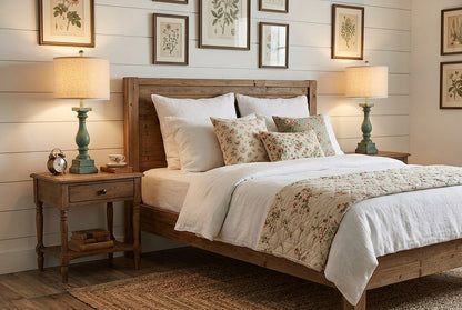 Set of 2 Farmhouse Table Lamps with USB A+C - Green