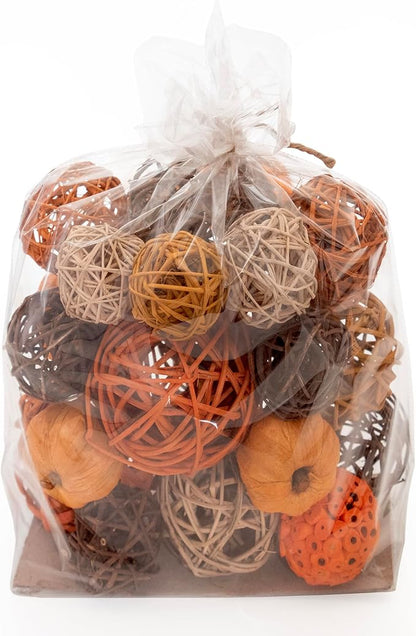 Fall Vase Filler - Mini Pumpkins/Orbs in Orange