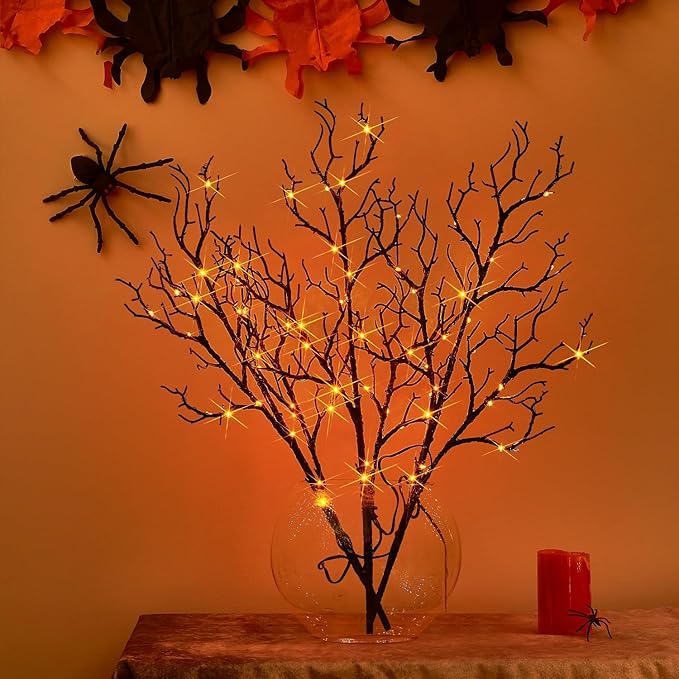 LED Lighted Black Willow Branches - 21 inch