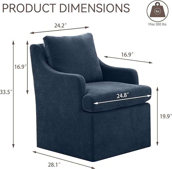 Upholstered Dining Chair in Navy