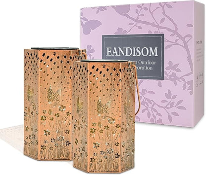 2 Pack Hummingbird Solar Lanterns