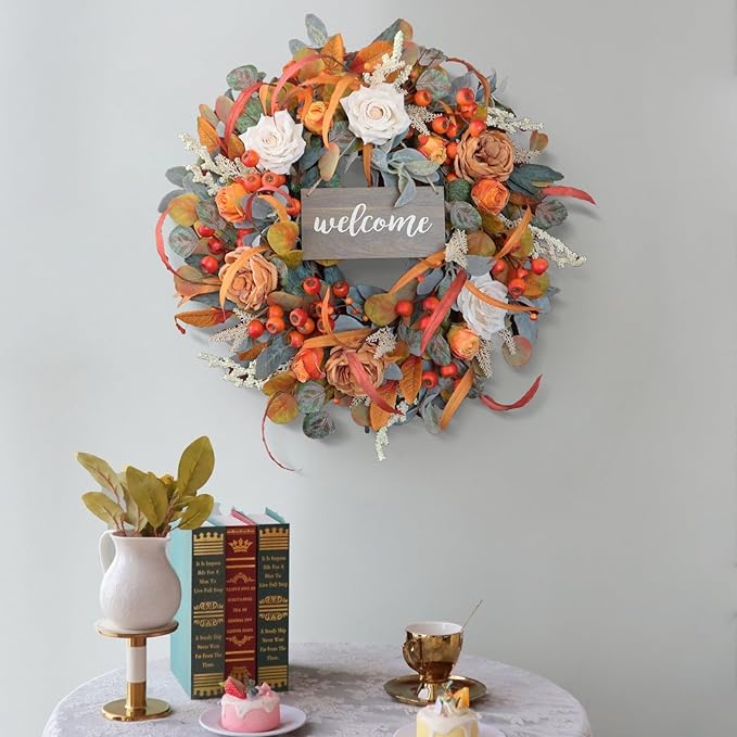 24 Inch Fall Wreath with Lamb&