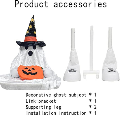 32" Light up Halloween Trick or Treater Indoor and Outdoor Decoration - Pumpkin