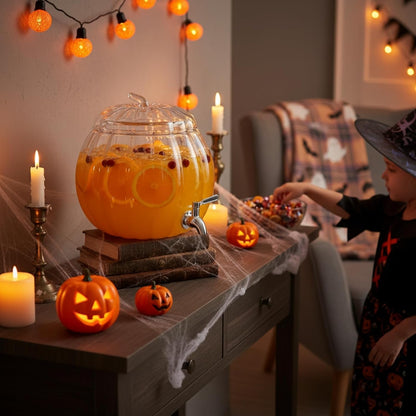 Glass Pumpkin Drink Dispenser - 2 Gallon