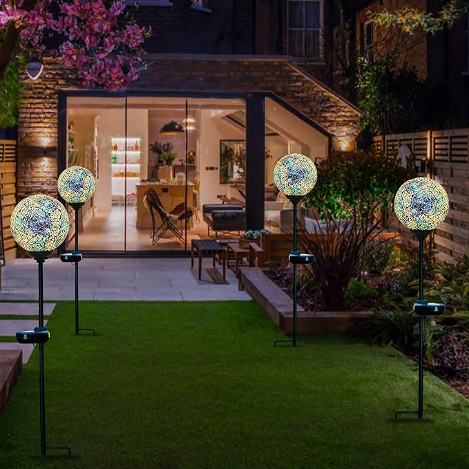 Waterproof LED Mosaic Solar Light - 2 Pack