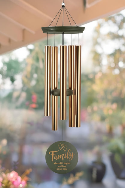 Large Outdoor Windchime with Engraved Tree of Life