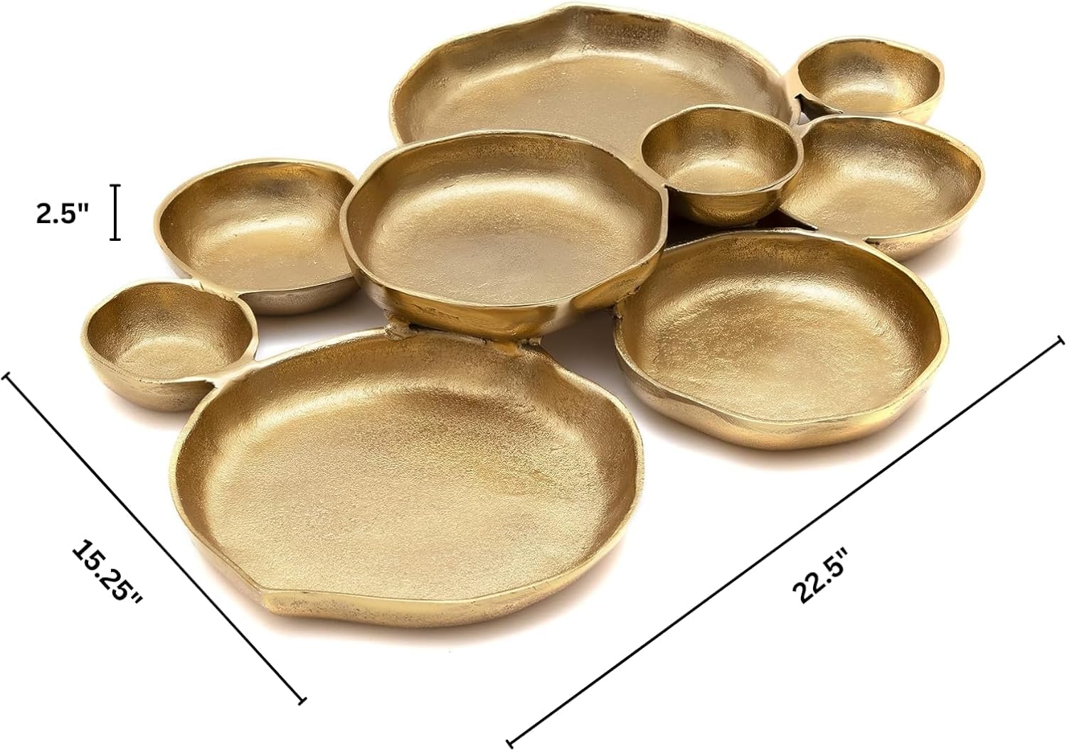 Cluster Decorative Bowls - Bright Gold/Brass