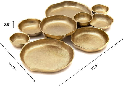 Cluster Decorative Bowls - Bright Gold/Brass