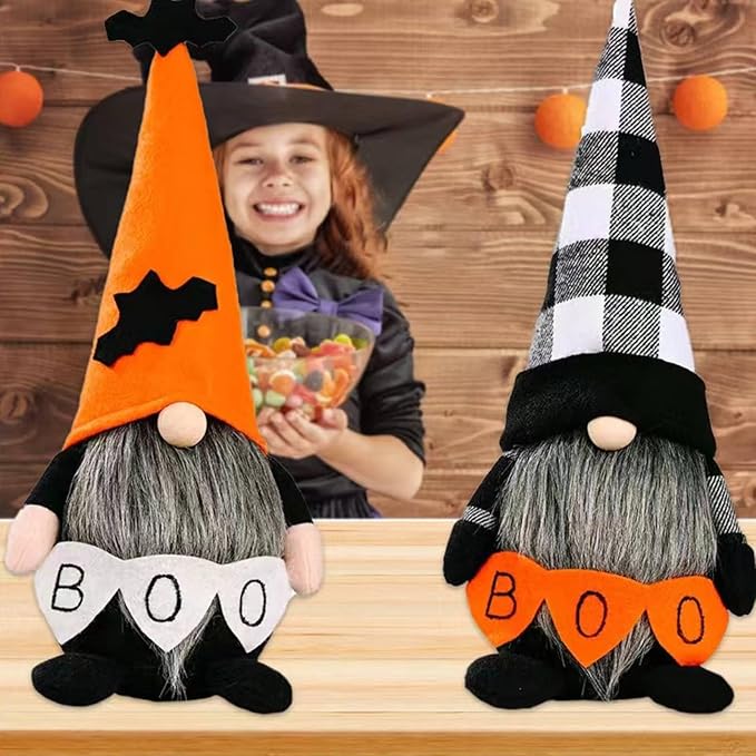 Halloween Gnomes Plush Decor