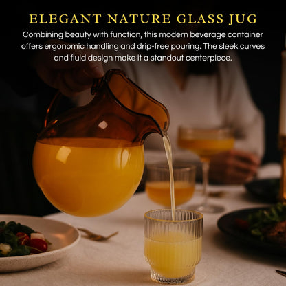 Handmade Artisan Venetian Pitcher 750ml - Amber