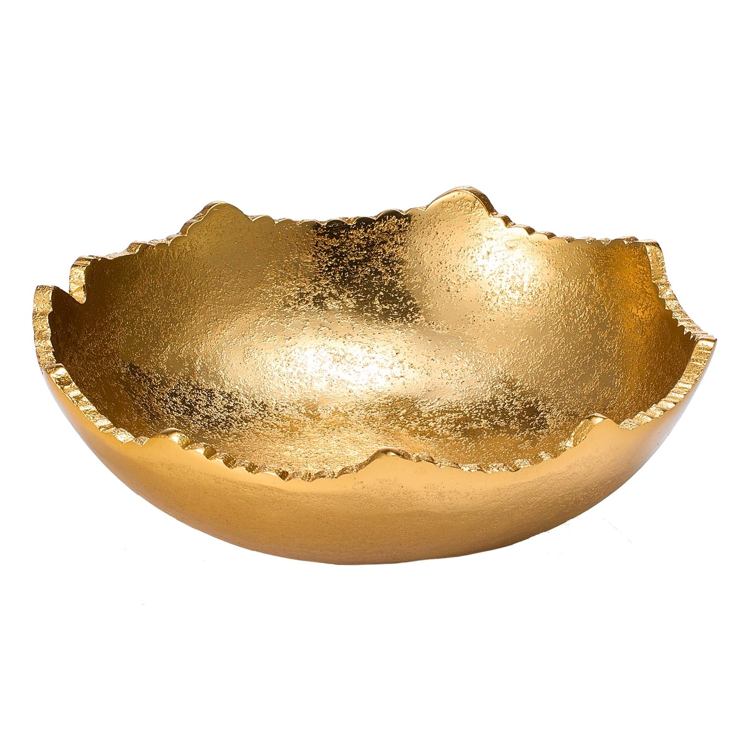 Decorative Hammered Asymmetrical Bowl - Gold